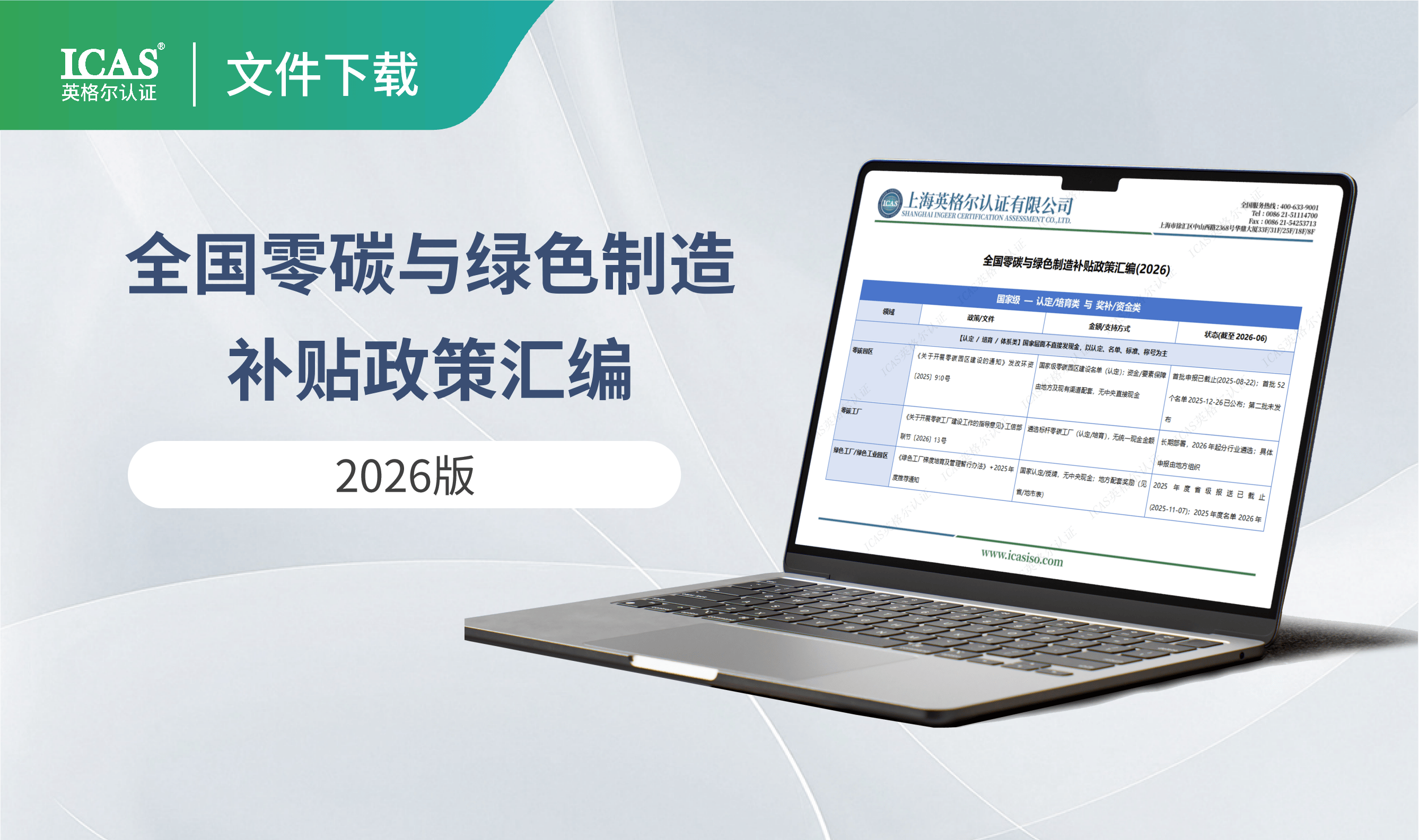 全国零碳与绿色制造补贴政策汇编(2026)
